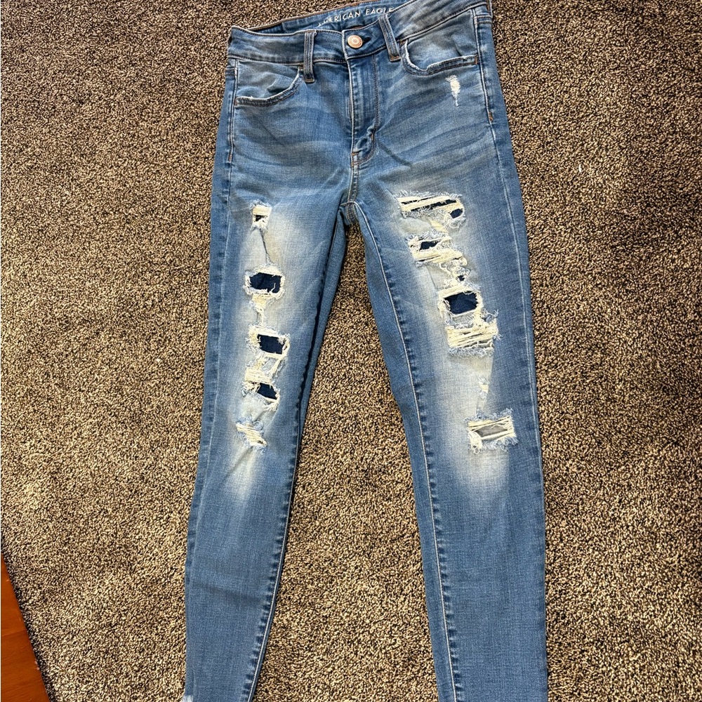 American Eagle Distressed Blue Jeans